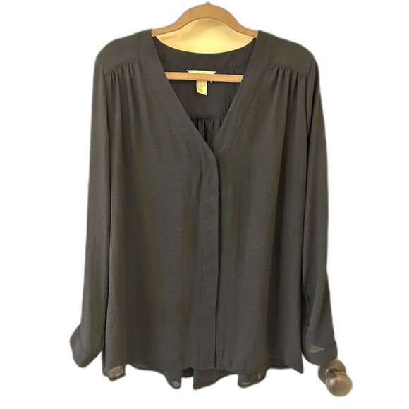 H & M Midnight Navy Blue Blouse - Size 14 - Picture 1 of 4